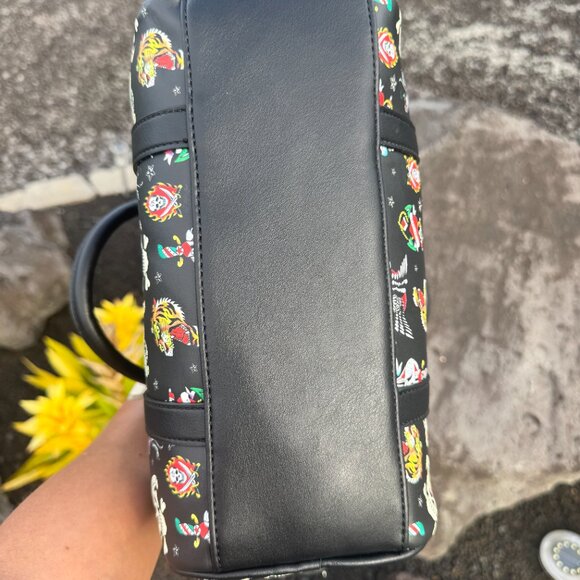 Ed Hardy NWT Handbags Satchel Crossbody dust bag Tattoo Love Kills Vegan Black - Picture 10 of 11